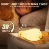 Ocegaoem Duck Night Light, Lying Flat Silicone LED Lamp, Dimmable