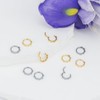 PIERCINGBOY 1Pcs 16G 10mm Titanium Nose Rings Gold Flower Hinged