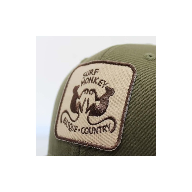 Surf Monkey Recycled Trucker Cap One Size 6P Design, olive