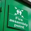 1 PCS Fire Assembly Point Sign Outdoor Aluminum Plate Signs
