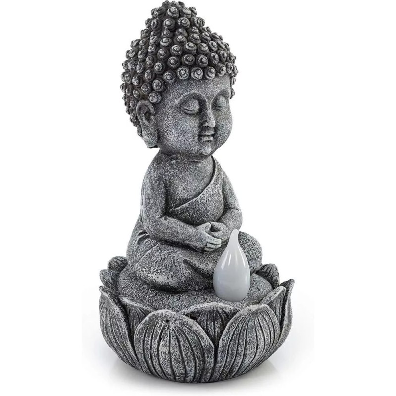 VP Home Zen Buddha Statue Solar Powered LED Garden Pathway