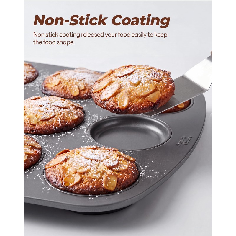 Muffin Top Pan, 12 Cavity Baking Pan for Muffin Tops,