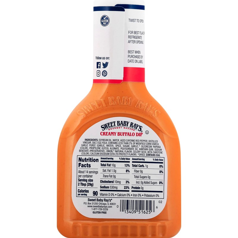 Sweet Baby Ray's Dipping Sauce, Creamy Buffalo (14 Ounce (Pack