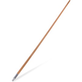 Carlisle FoodService Products 4526700 Lacquered Wood Broom Handle with Metal Threaded Tip, 60" Length, 15/16" Diameter (Pack of 12)