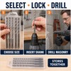 5-Piece SDS Plus Carbide Masonry Drill Bit Set, 160mm