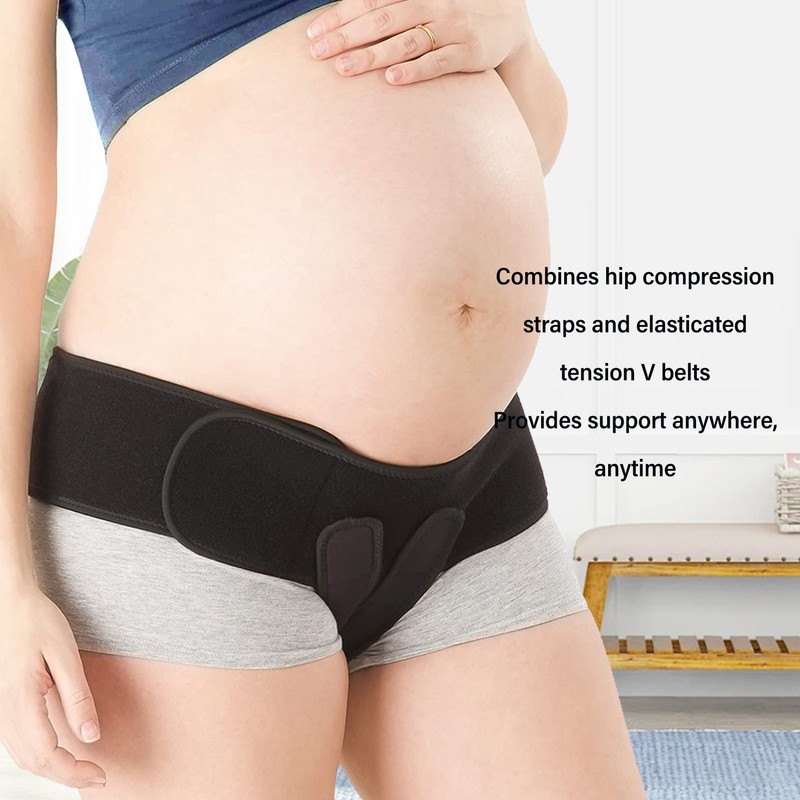 Maternity Belt with Compression Groin Band Soft Breathable Belly Support