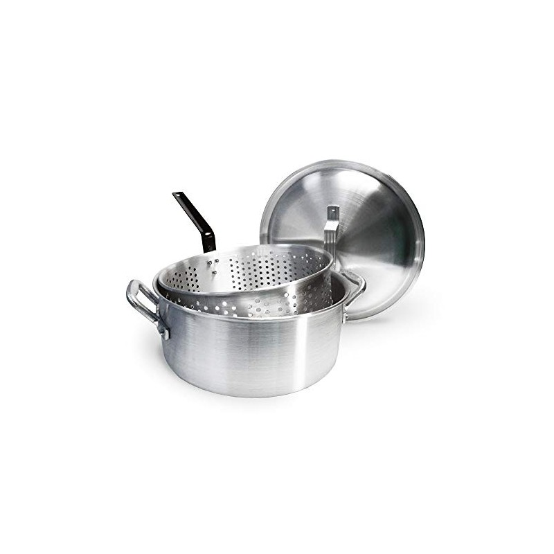 Bayou Classic 1350 14-qt Aluminum Fry Pot w/ Lid and