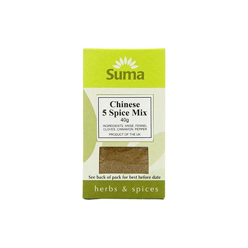SUMA WHOLEFOODS Chinese 5 Spice 40g (PACK OF 12)