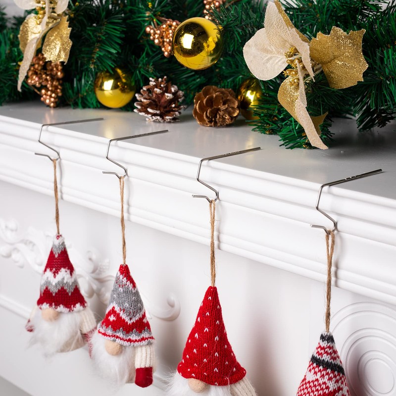60-Count Metal Gutter Hooks for Outdoor Christmas Lights, Outside Lights