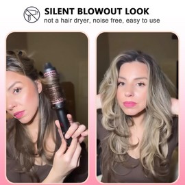 CIVEYA Thermal Brush 1 1/2 Inch, Temp Control Heated Round Brush, Ionic Thermal Round Brush for Curling, Smoothing, Volumizing Hot Brush Styler