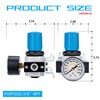 NANPU 3/8" NPT High Pressure Air Regulator with Steel-Protected Gauge,