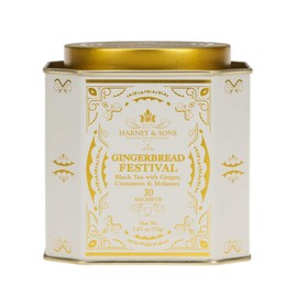 Harney & Sons Gingerbread Festival, 30 Sachets of Black Tea with Ginger & Cinnamon