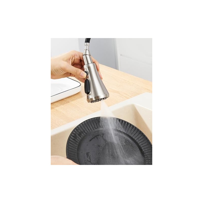 Kitchen Faucet Head Replacement, 3-Function Pull Down Faucet Spray Head