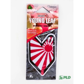 Treefrog Young Leaf Rising Sun Car Air Freshener, White Peach Scent