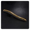 Fusamk Hip Hop Stainless Steel Bracelet Flat Link Bracelet Cuban