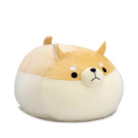 cuebear Stuffed Animal Storage Bean Bag Chair Yellow Dog Shiba (Cover ONLY)