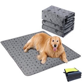 Pee Pads for Dogs Large Washable Dog Pet Training 2 Pack,Puppy Pads 100% Waterproof Non-Slip for Carpet,Sofas,Outdoors,Playpens,Crates; Absorbent Towels;Pee Pads Size 48"x60"