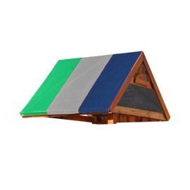 WOHPNLE Swing Set Replacement Tarp, 52 X 89 in Multicolor Playground Roof Canopy Playground Roof Multicolor Backyard Playset Canopy Replacement for Play Set Outdoor(Green + Gray + Blue)
