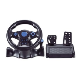 Diyeeni Volante para Juegos, Volante de Carreras USB con Vibración 7 en 1, Volante de Rotación de 180  con Pedal, para, para para One, para 360, para 