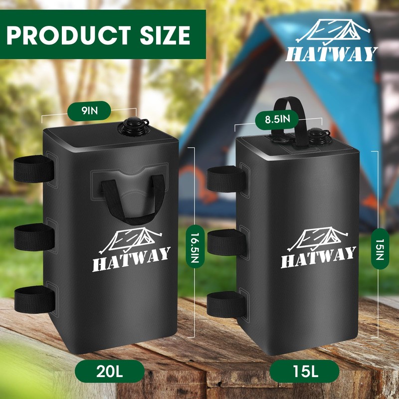 Hatway Canopy Weights,132 LBS Canopy Water Weight Bag Set of