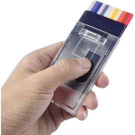 Waizmann.IDeaS 1 x ID Card Holder Card Case ID Cover Thumb Push 1 Card Transparent Vertical, transparent, Modern