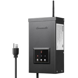 DEWENWILS Smart Low Voltage Landscape Transformer 200W, 3 Independent Outputs, 120V AC to 12V/14V AC, Landscape Lighting Transformer with Schedule & Timer, Compatible with Alexa & Google Assistant