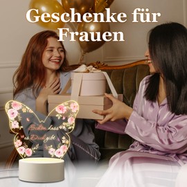 Coldbling Gifts for Women, Lamp Gift for Wife, Girlfriend, Mum, Grandma, Sister, Daughter, Her for Birthday, Christmas, Valentine's Day, Schön Dass es Dich Gibt Night Light, Birthday Gift