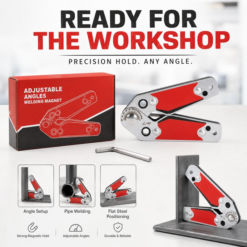 Adjustable Welding Magnet for Steel Fabrication – 20°–200° Magnetic Angle