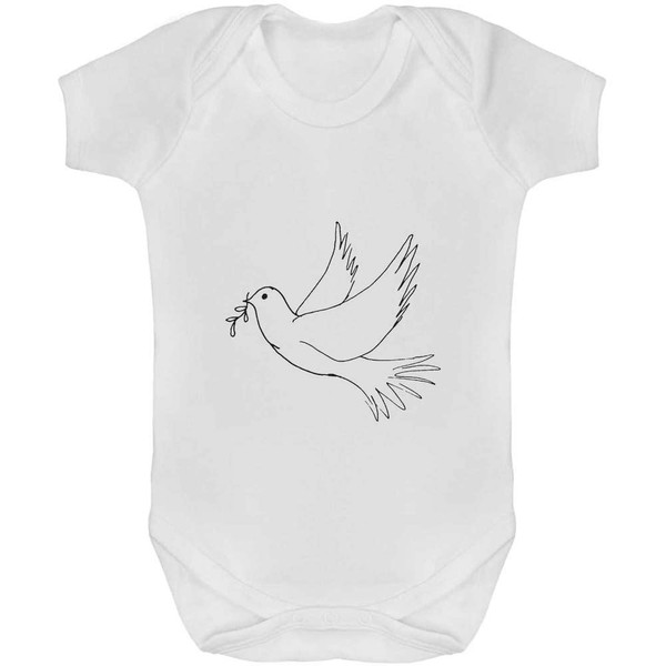 Azeeda 3-6 Month 'Dove In Flight' Baby Grow/Bodysuit (GR00081113)