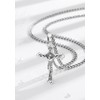 CELESTIA Jesus Crucifix 925 Sterling Silver Necklace, Unisex Religious Catholic