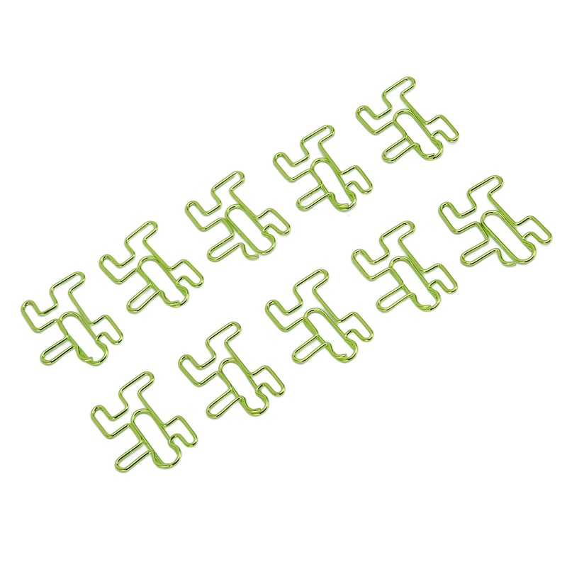 100PCS Cute Paper Clip Figure Shaped Electroplating Process Prevent Slip