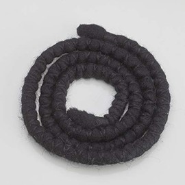 DreadLab - Bendable Spiral Dread Ties (80cm, Black With Black Thread)