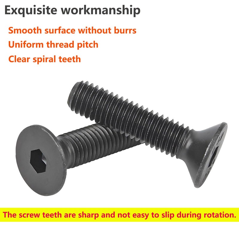 Qrity 20 PCS Socket Countersunk Screw, 12.9 Grade High Tensile