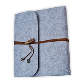 Danzetta Felt Photo Album Light Grey 24 x 28 cm with 30 Photo Inserts, 60 Pages to Design Yourself, Wedding Album DIY Family Photo Book for Gluing