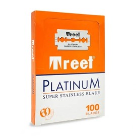 100 Treet Platinum Razor Blades in Space Saving Packaging