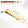 PATIKIL 8Pcs 1.9inch Skinny Tie Clips, Stainless Steel Tie Clips