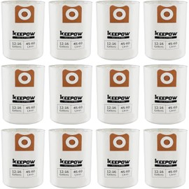 12 Pack VF3502 Shop Vac Bags, Compatible with Ridgid & Craftsman Vacuum 12-16 Gallon, Replacement Fiter Bags, 23743 VF3502 High Efficiency Dust Bags