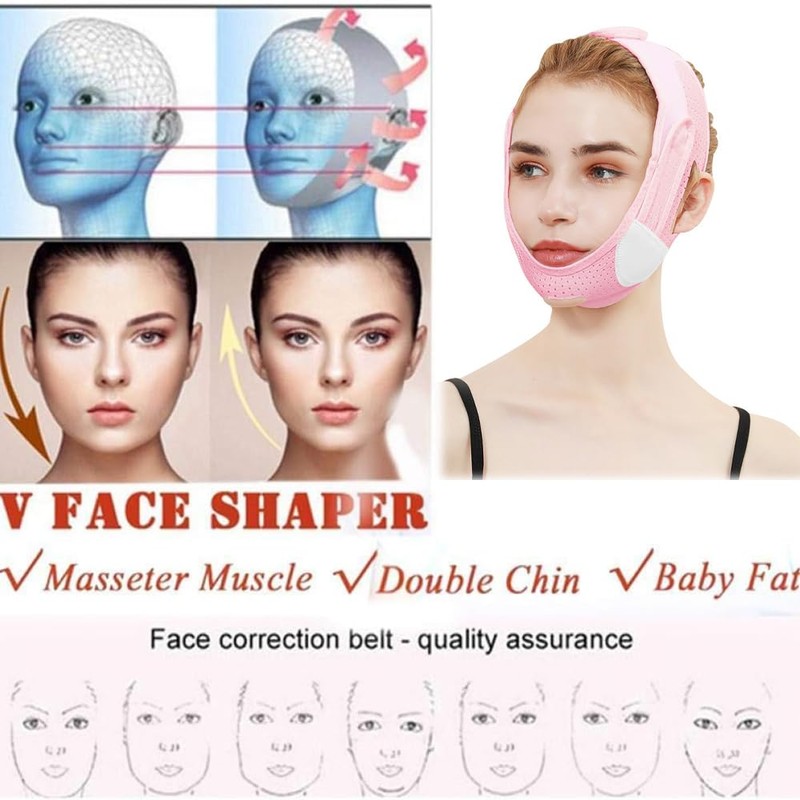 Chin Strap,Face Contouring Sleeping Mask,Jawline Shaper,Face Firming Mask,V Line Facial