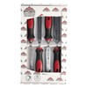 Stubai 356104 "Professional" Special Wood Chisel Set with 2C-Handles, Silver/Red/Black,