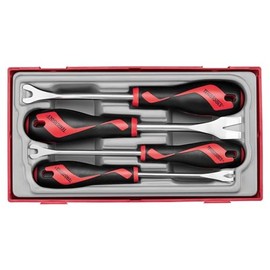 Teng Tools 4 Piece Auto Clip, Fastener & Trim Panel Remover Tool Tray - TTSR04A