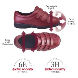 Cosyfeet Gigi - Navy - 6-6E - Extra Wide Women's Shoes