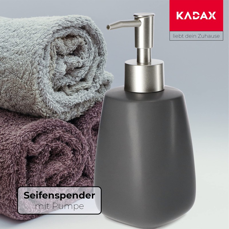 KADAX Soap Dispenser with Pump, Ceramic Matte Lotion Dispenser for