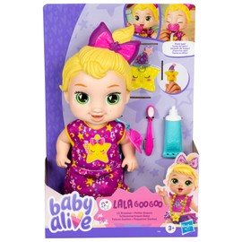 Baby Alive Lil Dreamer LaLa GooGoo Sleepy Baby Doll Set, Blonde Hair, Fun Sleepover Theme, Preschool Toys for Girls & Boys 3 Years & Up