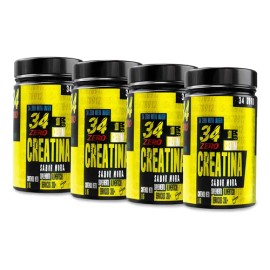 Suplemento Creatina Monohidratada 34 Zero 1 Kg C/u 4 Piezas Sabor Sandía