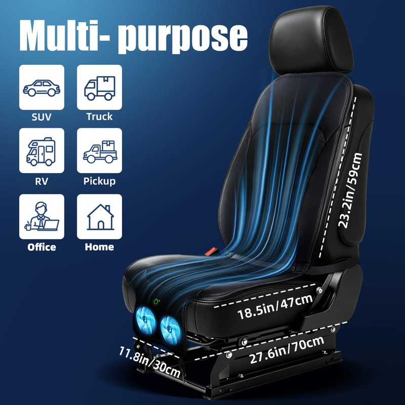 DiHTing Cooling Car Seat Cover, Air-Cooled Seat Covers Front Seat