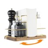 Napkin Holder for Table, Wood Base Rotating Napkin Holder with