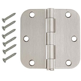 Y&Y Decor Satin Nickel 3.5" x 3.5" Door Hinges with 5/8" Radius Corners Brushed Nickel (50 Pack)