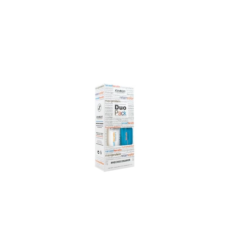 Duo Pack NanoCellKeratin, Champú de Keratina y ampolleta Control de