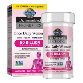 Probiótico femenino Garden Of Life 50 Billion nueva fórmula sin sabor