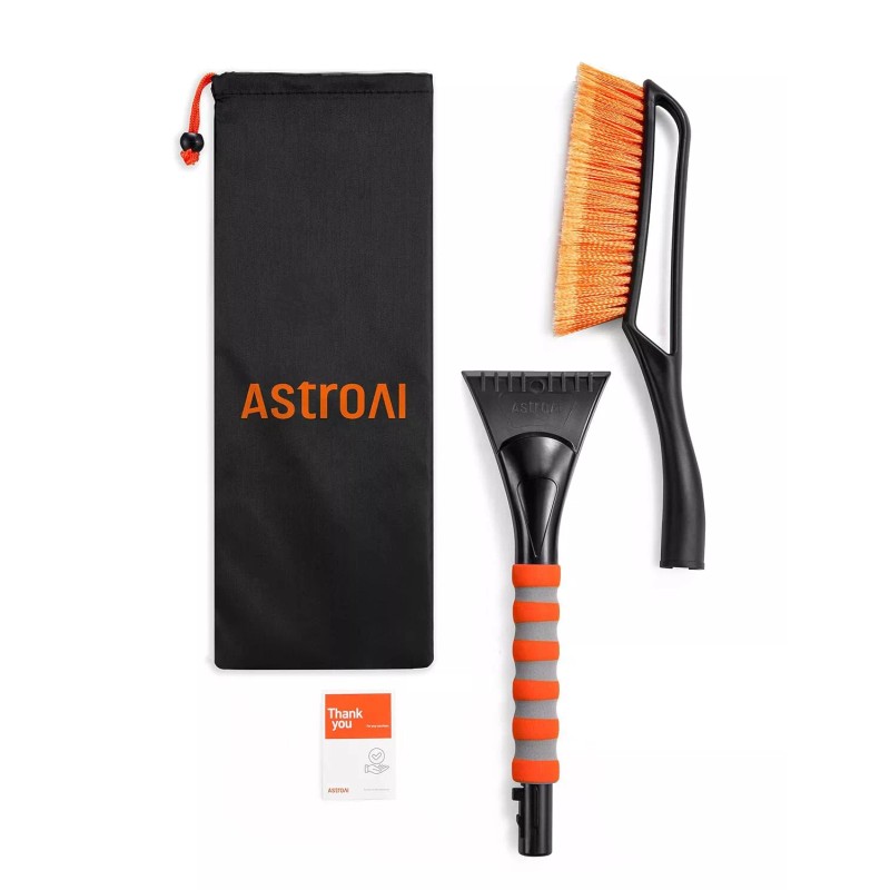 AstroAI 27" Snow Brush and Ice Scrapers for Car Windshield,Det